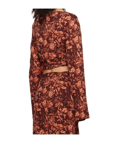 Jade Cropper Asymmetric T-shirt In Brown