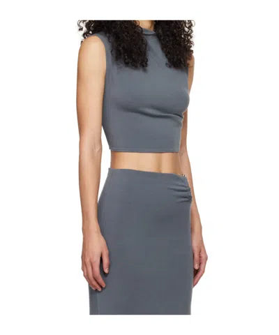 Jade Cropper Asymmetric T-shirt In Gray