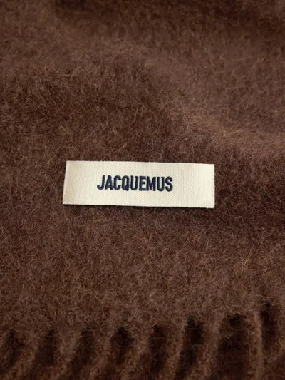 Jacquemus Wool Blend Scarf Scarves And Foulards Brown