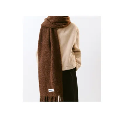 Jacquemus Wool Blend Scarf Scarves And Foulards Brown