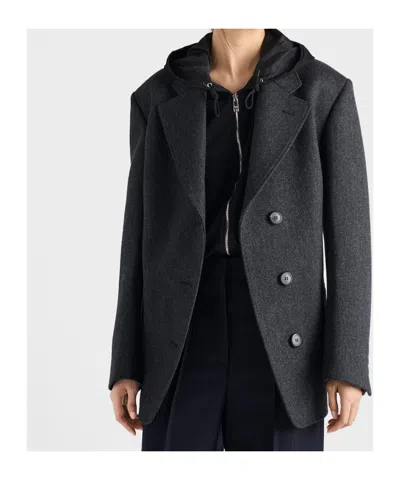 Prada Long Sleeve Casual Jacket In Black