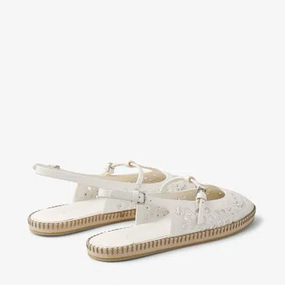 Jimmy Choo Amiee Slingback Espadrilles In White