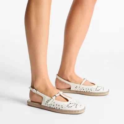 Jimmy Choo Amiee Slingback Espadrilles In White