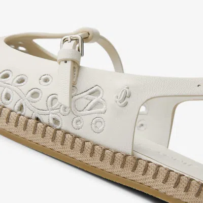 Jimmy Choo Amiee Slingback Espadrilles In White