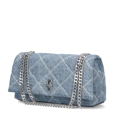 Marc Jacobs The Quilted Dual Chain Denim Crossbody Bag