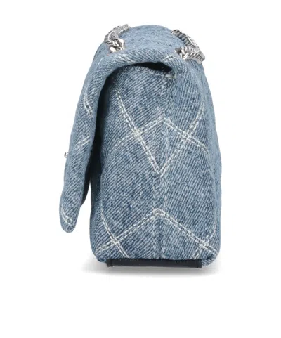 Marc Jacobs The Quilted Dual Chain Denim Crossbody Bag