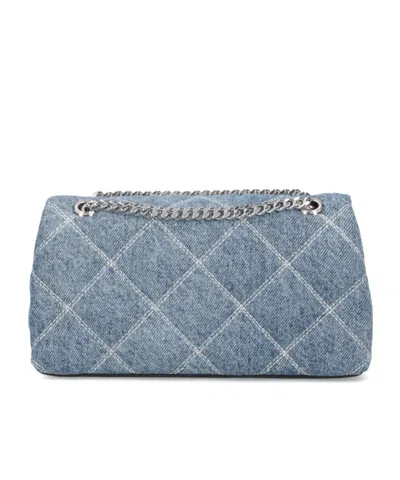 Marc Jacobs The Quilted Dual Chain Denim Crossbody Bag