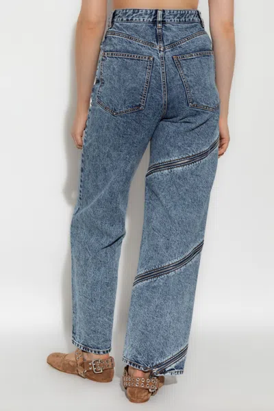 Alaïa Alaia-style Spiral-detail Pants For Women In Blue