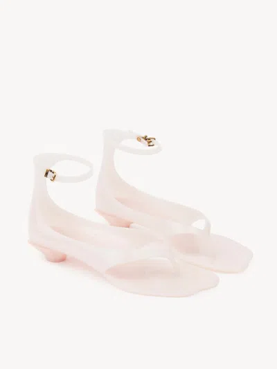 Chloé Chloe Women Pastel Pink Tpu Chloe Jelly Thong Sandals