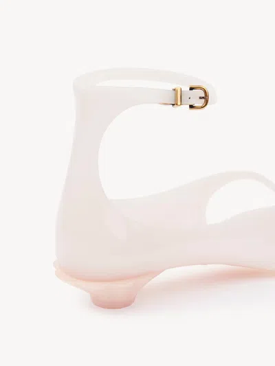 Chloé Chloe Women Pastel Pink Tpu Chloe Jelly Thong Sandals