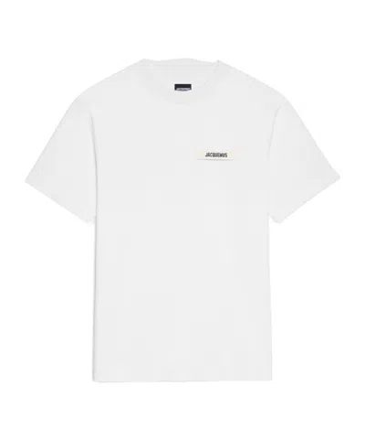Jacquemus T-shirt Le T-shirt Gros-grain In White