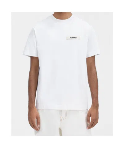Jacquemus T-shirt Le T-shirt Gros-grain In White