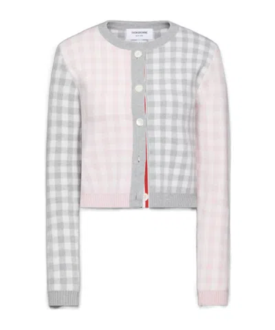 Thom Browne Gingham-check Wool Cardigan In Multi