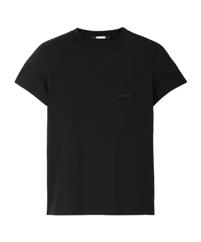 Jacquemus Grosgrain Short Sleeve T-shirt In Black