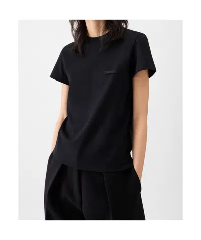 Jacquemus Grosgrain Short Sleeve T-shirt In Black