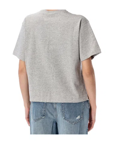 Polo Ralph Lauren Cotton Jersey Crop T-shirt In Gray