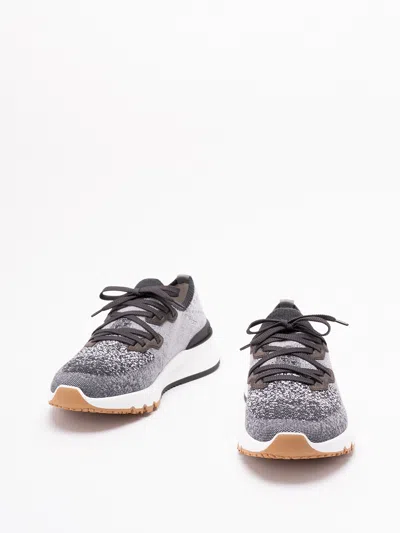 Brunello Cucinelli Knit Sneakers In Black