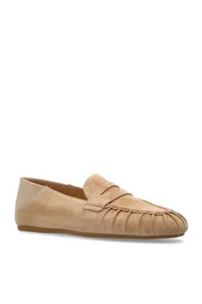 Stuart Weitzman Suede Finish Round Toe Brooks Loafers In Multi