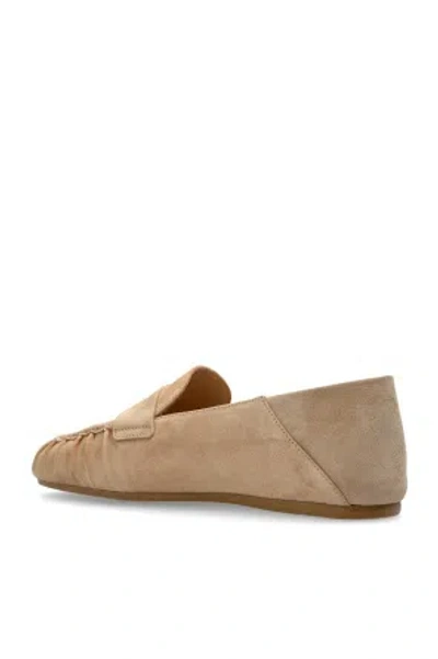 Stuart Weitzman Suede Finish Round Toe Brooks Loafers In Multi