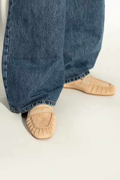 Stuart Weitzman Suede Finish Round Toe Brooks Loafers In Multi