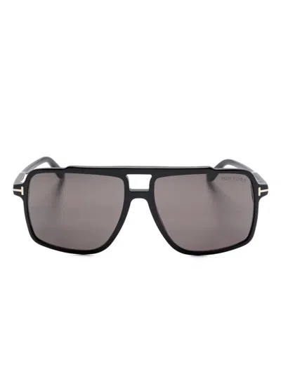 Tom Ford Eyewear Kemp Pilot Frame Sunglasses In Black