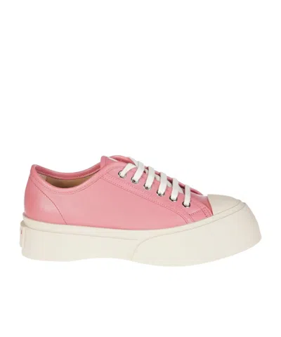 Marni Platform Sneakers With Smooth Leather Upper In Pink