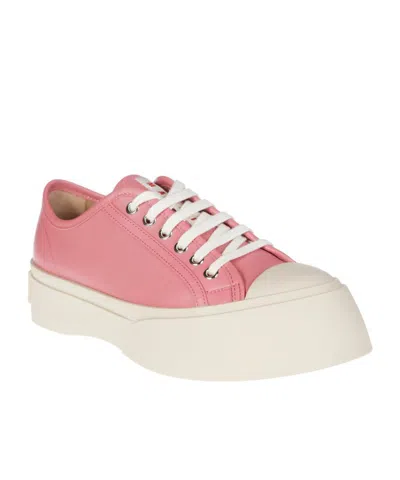 Marni Platform Sneakers With Smooth Leather Upper In Pink