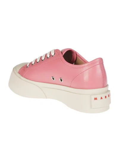 Marni Platform Sneakers With Smooth Leather Upper In Pink