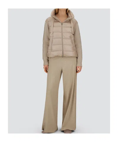 Herno Panelled Puffer Jacket In Neutral