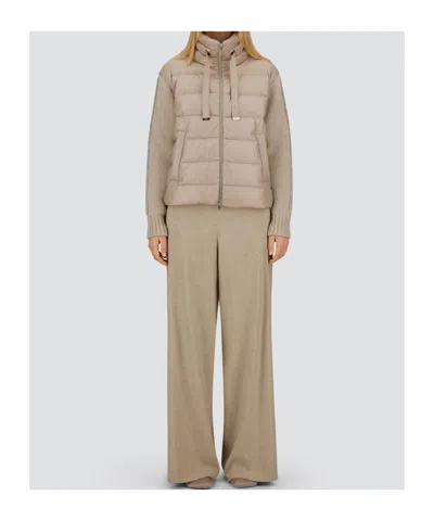 Herno Panelled Puffer Jacket In Neutral