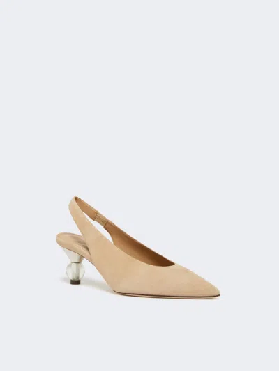 Weekend Max Mara Pointed High Heel Sandals In Gold