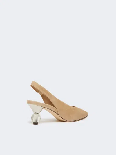 Weekend Max Mara Pointed High Heel Sandals In Gold