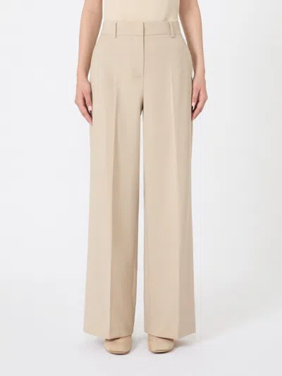 Weekend Max Mara Wool Palazzo Trousers In Neutral