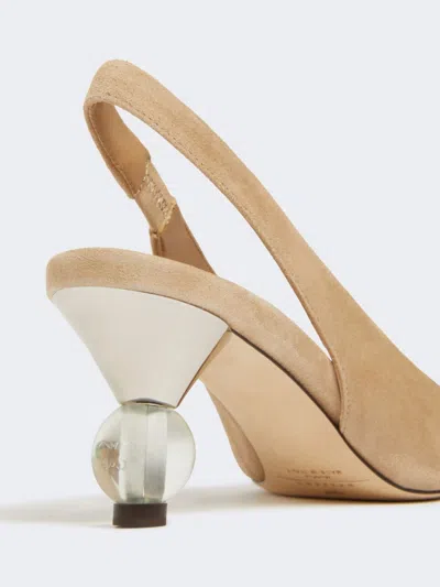 Weekend Max Mara Pointed High Heel Sandals In Gold