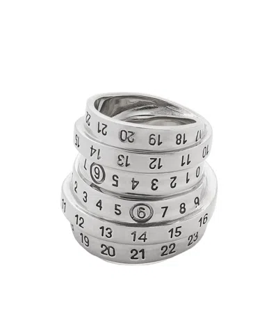 Mm6 Maison Margiela Numeric Ring In White
