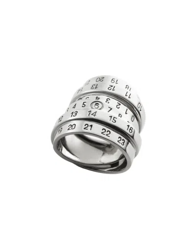 Mm6 Maison Margiela Numeric Ring In White