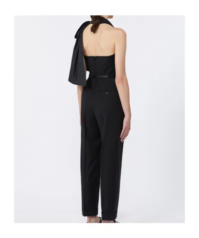 Max Mara Woollen Cloth Jumpsuit In Black