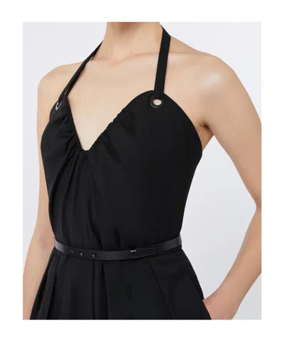 Max Mara Woollen Cloth Jumpsuit In Black