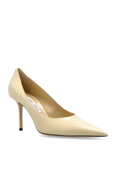 Jimmy Choo Love 85 Pointed-toe Slip-on Pumps In Neutral