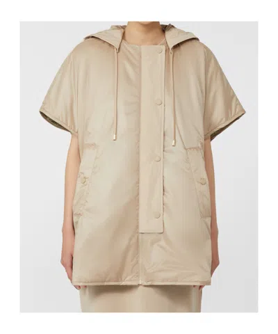 Weekend Max Mara Reversible Water-repellent Canvas Cape In Neutral