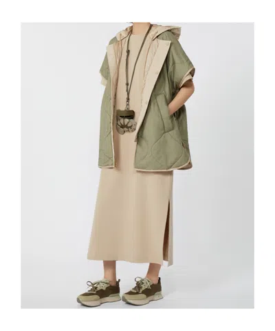 Weekend Max Mara Reversible Water-repellent Canvas Cape In Neutral