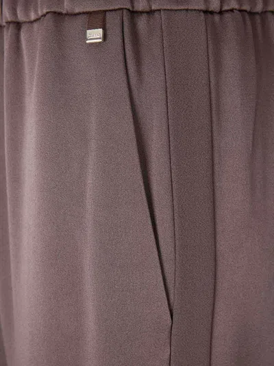 Herno Drawstring Casual Pants In Brown