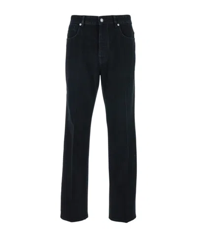 Givenchy Straight Fit Jeans With Crease Effect In Black