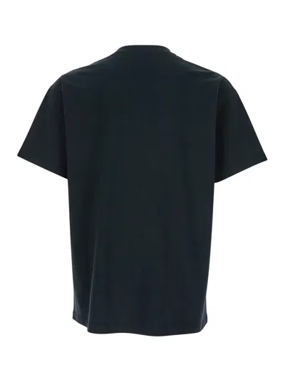 Givenchy Black Crewneck T-shirt With Logo Patch On The Front In Cotton Man