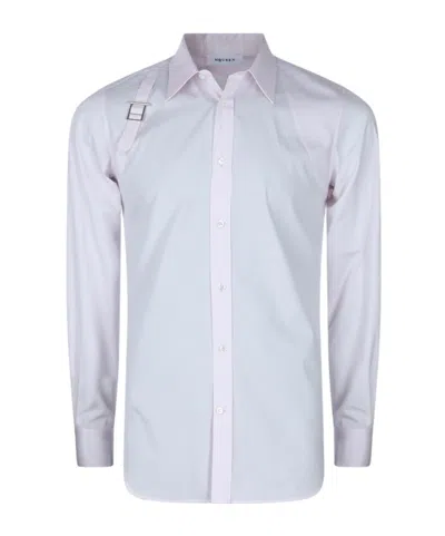 Alexander Mcqueen Men White Poplin Shirt, M Luxury Shirts For Men Darveys In White