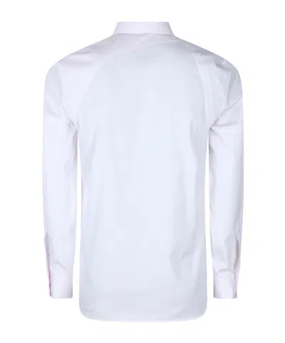 Alexander Mcqueen Men White Poplin Shirt, M Luxury Shirts For Men Darveys In White