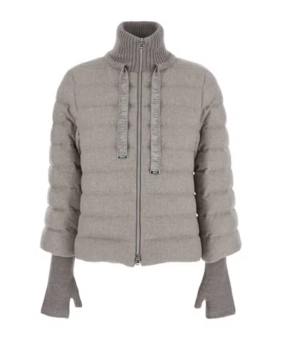 Herno Powder Polyamide Jackets In Gray