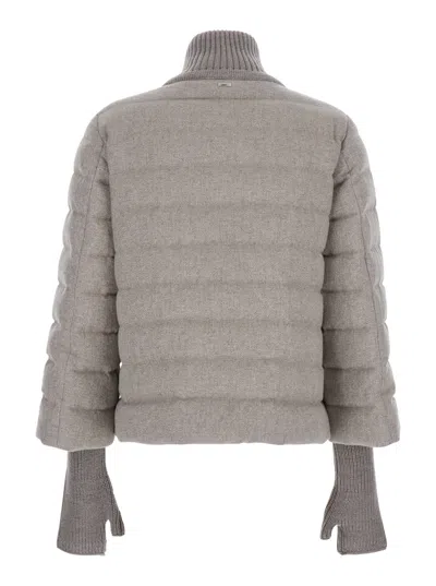 Herno Powder Polyamide Jackets In Gray