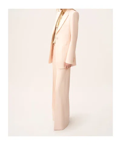 Chloé High-rise Wool Gabardine Flared Pants In Neutral