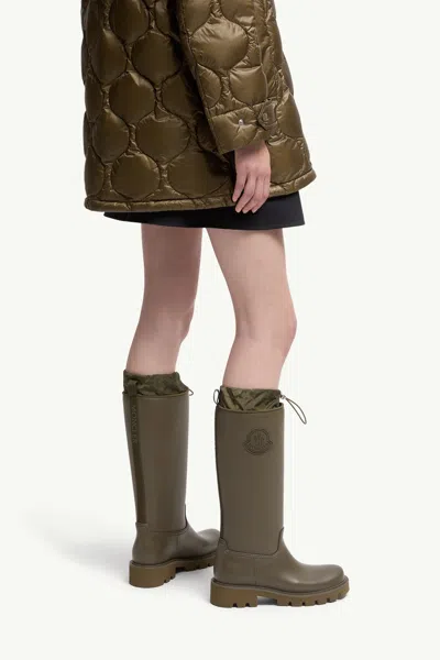 Moncler Women Kickstream High Rubber Rainboots In Multi